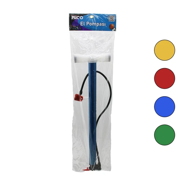 TERS BASMALI METAL GÖVDE PLASTİK KOL İRAN EL POMPASI 55CM TOP - BİSİKLET - MOTOR AYAKLIK APARATLI (5314)
