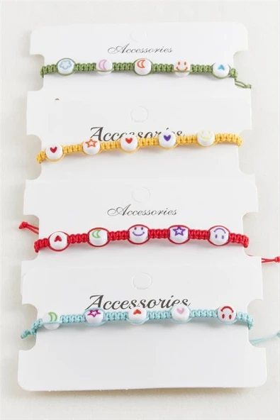 Emoji Makrome Örgülü Bileklik - 2