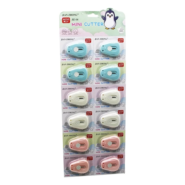 12 ADET MİNİ CEP - ÇANTA PENGUEN FALÇATA - MAKET BIÇAK (5314)