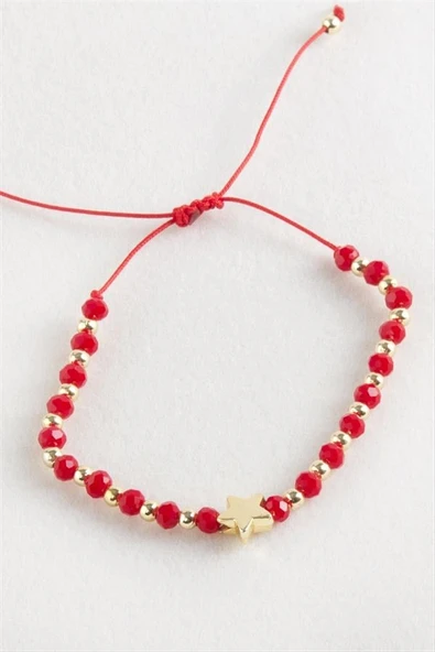 Yıldız Kristal Makrome İp Bileklik - 2