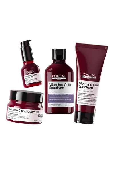 Vitamino Color Spectrum Sarı Saçlar İçin Sarı Tonlarını Nötralize Edici Mor Şampuan 300 ml - Resim 6