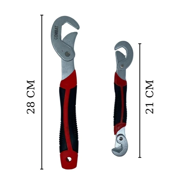 Çok Fonksiyonlu Ergonomik Ayarlanabilir Büyük Küçük Akıllı Pense Anahtar 2li Set (5314) - 4