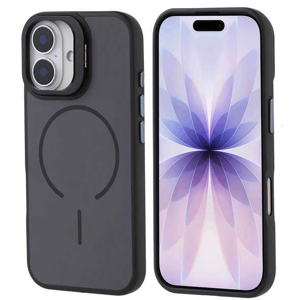 iPhone 17 Kılıf Kablosuz Şarj Özellikli Kamera Standlı Notron Kapak - Resim 2