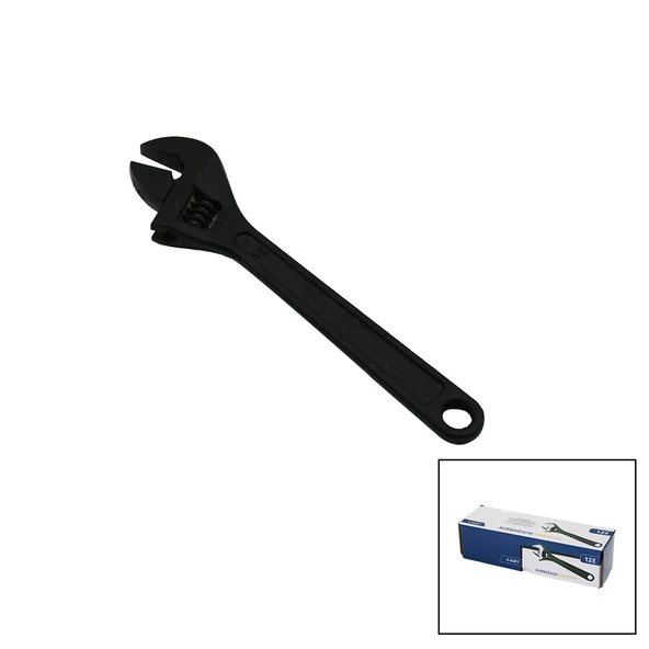 6 ADET SİYAH ÇELİK 12 İNÇ 300MM KURBAĞACIK ANAHTAR CHROME VANADİUM (5314)