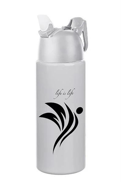 Kilitlenebilen Matara Güvenlikli Suluk Sporcu Matarası Spor Su Şişesi İçecek Şişesi 700ml (5314) - 3