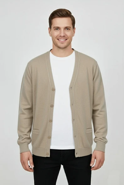 Erkek Spor Selanik Düğmeli Hırka Regular Kalıp BGL-ST04873 - Resim 7