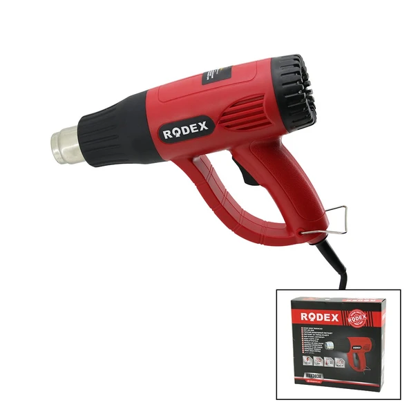 SICAK HAVA MAKİNESİ - TABANCASI 4PCS BAŞLIK APARAT KABLOLU 300-600°C 280/480LPM 2000W RDX-303A (5314)