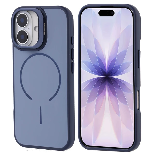 iPhone 17 Kılıf Kablosuz Şarj Özellikli Kamera Standlı Notron Kapak - Resim 5