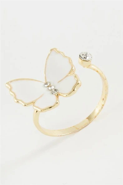 Kelebek Taşlı Mineli Yüzük