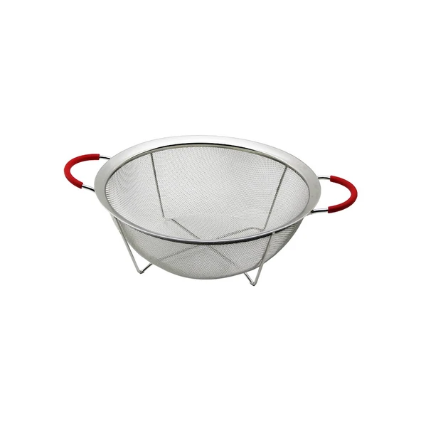 22CM TEL SEPET METAL SÜZGEÇ SİLİKON KILIFLI KULP METAL ÇERÇEVE - AYAK (5314)