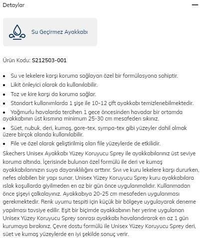 Skechers Shoe Care U Water Proofer Shoe Care 150ML Su Geçirmez Sprey - Resim 3