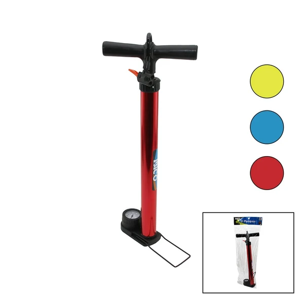 SAATLİ İRAN EL POMPASI METAL GÖVDE PLASTİK KOL - ALTLIK 55 CM TOP - BİSİKLET - MOTOR (5314)