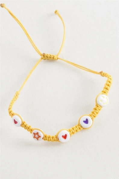 Emoji Makrome Örgülü Bileklik