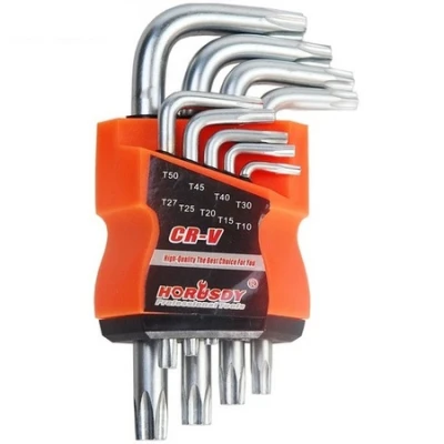 9 PARÇA İYİ CRV KISA YILDIZ ALYAN TORX KEY SET (5314)