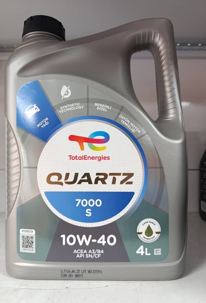 TOTAL QUARTZ 7000 S 10W-40 4 LT MOTOR YAĞI ürün görseli