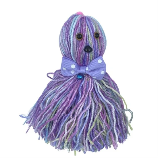 Ahtapot Şekilli Zilli Ve İpli Rengarenk Püsküllü Sevimli Kedi Oyuncağı (5314) - 2