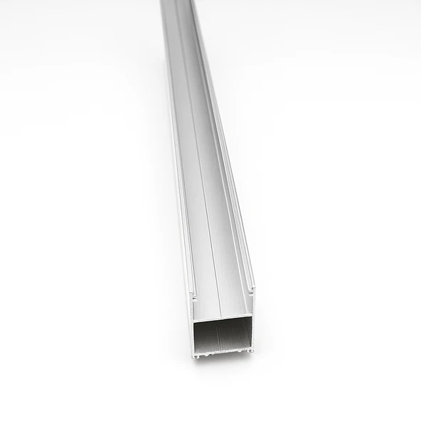 LED Kanal Profil Alüminyum Kasa 1 Metre 85x85mm Linear Opak Pleksi Yan Kapak Sarkıt LED Kasa 8413 - Resim 4