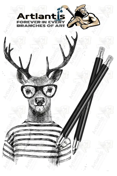 Portmin Çizim Kalemi 1 Paket 2B 4B 6B Dereceli Portmin Grafiti Karakalem Mekanik Uçlu Çizim Kalemi 5.6mm Yedek Uç - 6