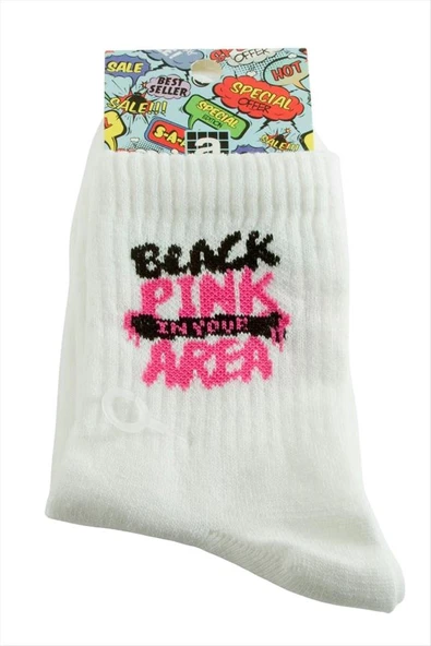 Black Pink Kolej Çorap 8*28