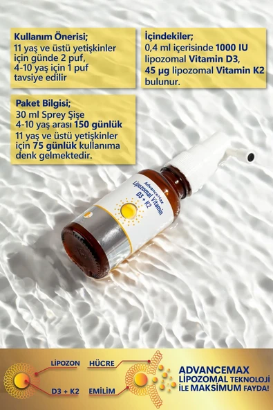 ADVANCEMAX LIPOZOMAL D3+K2 SPREY 30 ML - 3