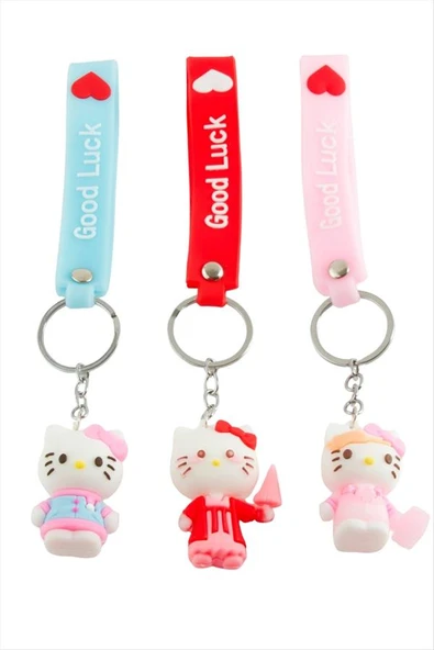 Kedi Çzgflm Karakteri Silikon Anahtarlık
