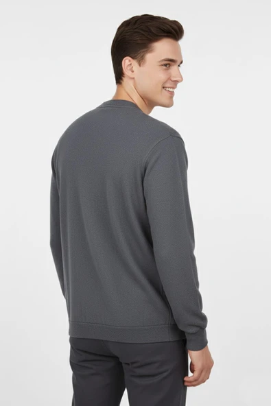 Erkek Spor Selanik Düğmeli Hırka Regular Kalıp BGL-ST04873 - Resim 12