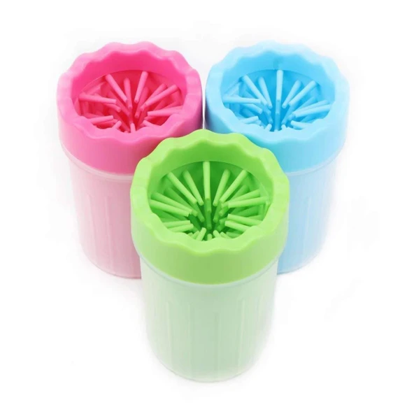 Pati Ayak Yıkama Kovası Silikon Jel Fırçalı Kedi Köpek  (Küçük) (5314) - 4