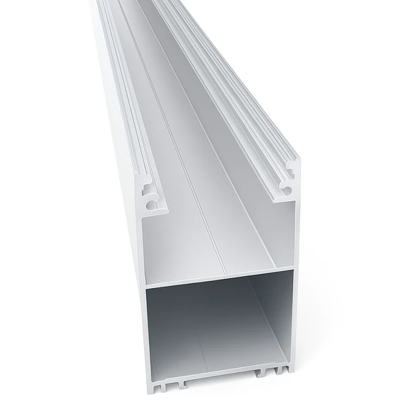 LED Kanal Profil Alüminyum Kasa 1 Metre 85x85mm Linear Opak Pleksi Yan Kapak Sarkıt LED Kasa 8413 - Resim 5