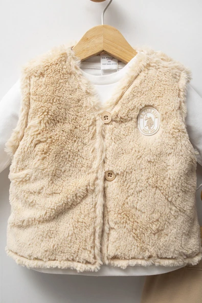 U.S. Polo Assn 3'lü Takım USB2779 Bej - Resim 2