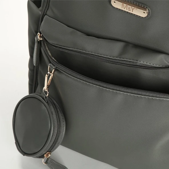 M&Y Diamond Anne Bebek Bakım Sırt Çantası 7345 Gri - Resim 4