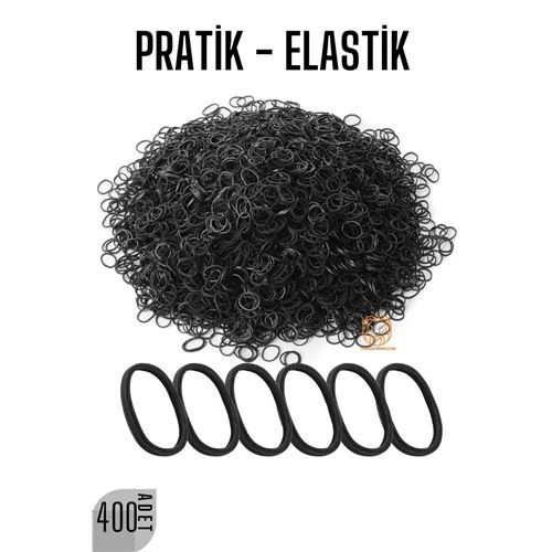 ModaCar Pratik Saç Lastik Toka 400 ADET SİYAH ürün görseli