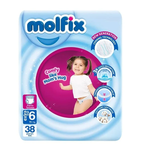 Molfix Külot Bez Jumbo Paket 6 Beden 15+ Kg 38 Adet ürün görseli 1