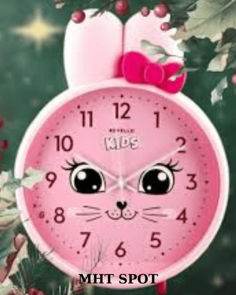 Gülen Kedi Figürlü Duvar Saati - Resim 3