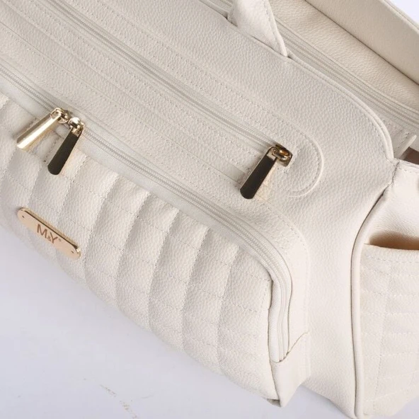 M&Y Juno Deri Anne Bebek Bakım Çantası 7281 Krem - Resim 3