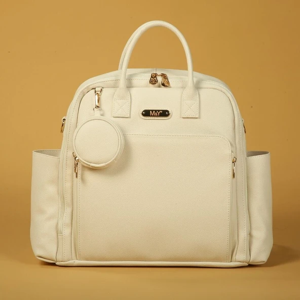 M&Y Maia Anne Bebek Bakım Sırt Çantası 7310 Krem ürün görseli 1