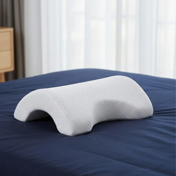 BUFFER® % 100 Visco Kavisli Ortopedik Yıkanabilir Kumaş Kılıflı Bel Boyun Bacak Ağrıları İçin Yastık ürün görseli