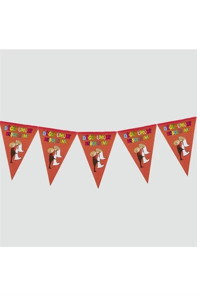 10’lu Düğünümüze Hoşgeldiniz Üçgen Flama