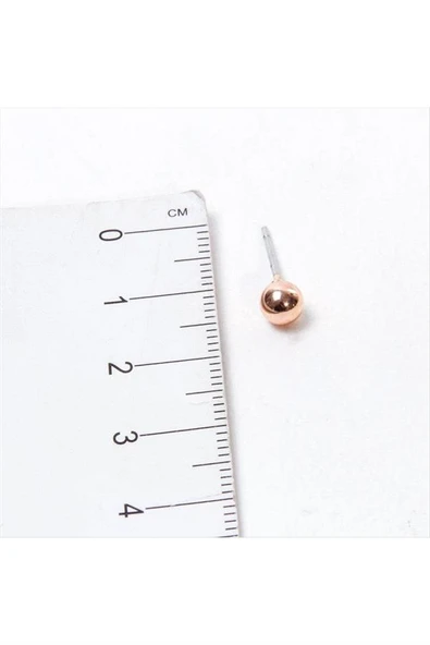 Roz Renk Metal Top Küpe 50 Gram - 2