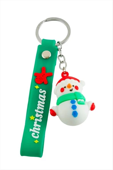 Kardan Adam Yılbaşı Silikon Anahtarlık