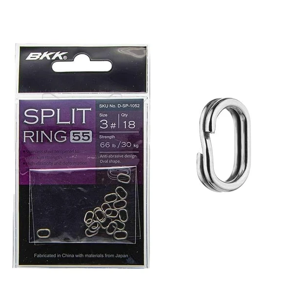 BKK Split Ring-55 Suni Yem Halkası No:3 (18'li Paket)