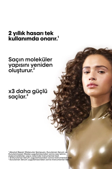 Serie Expert Absolut Repair Molecular Tüm Yıpranmış Saçlar Için Durulanan Serum - Resim 6