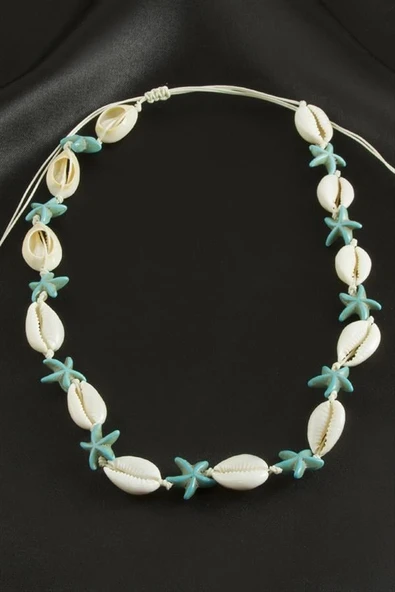 Deniz Yıldızı İstiridye Makrome Kolye