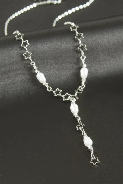 Yıldız İnci Y Kolye