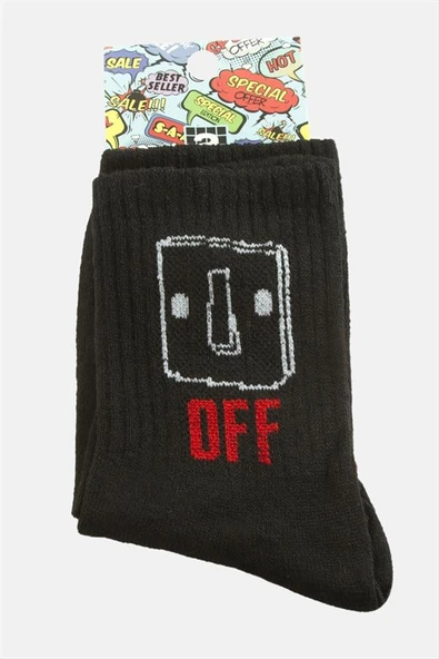 Off Yazılı Kolej Çorap 8*28