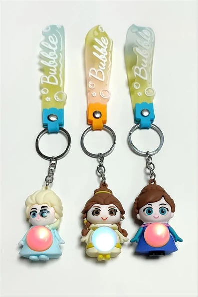 Kız Çocuk Işıklı Silikon Anahtarlık