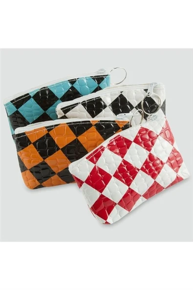 Kare Benekli Bozuk Para Cüzdanı - 2