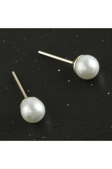 Top İncili Küpe 6 mm - 2