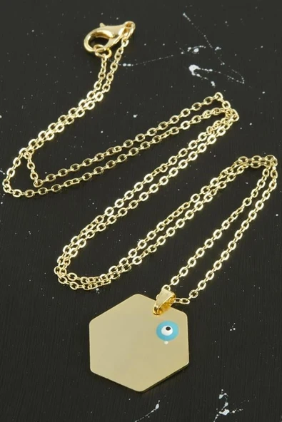 Altıgen İsim Yazılabilir Kolye - 2