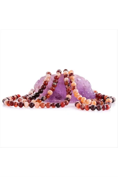 8 mm Damarlı Akik Taşı