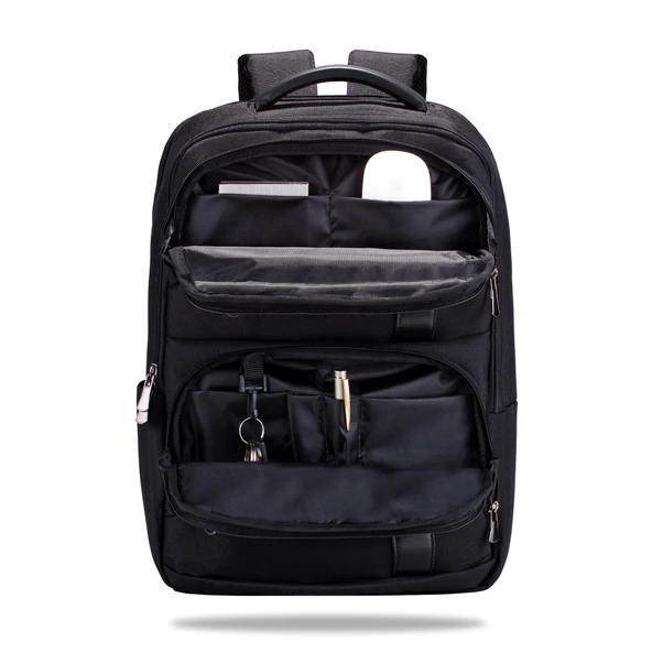 Classone BP-BS100 Business VIP B1 - Serisi 15.6' WTX Pro Su Geçirmez Kumaş Laptop Sırt Çantası-Siyah - Resim 9